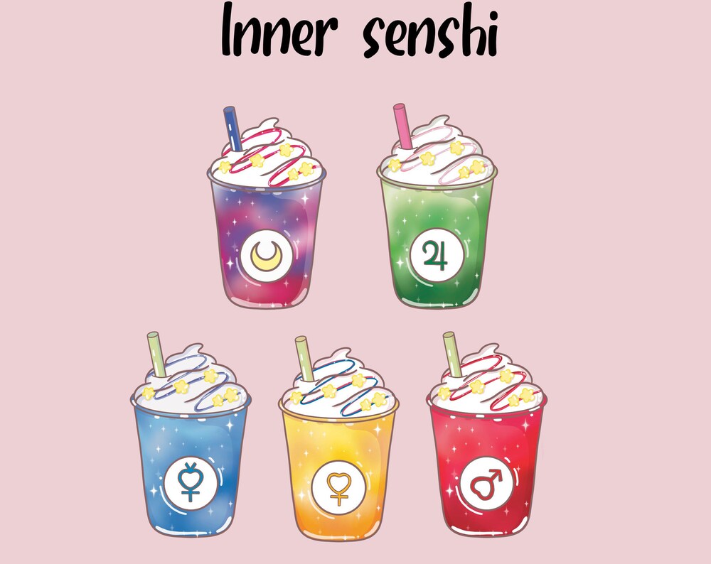 SM Anime Frappe Sticker Set
