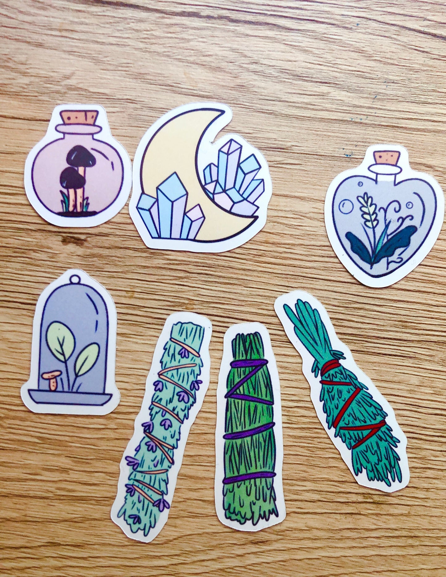 Green Witch sticker set