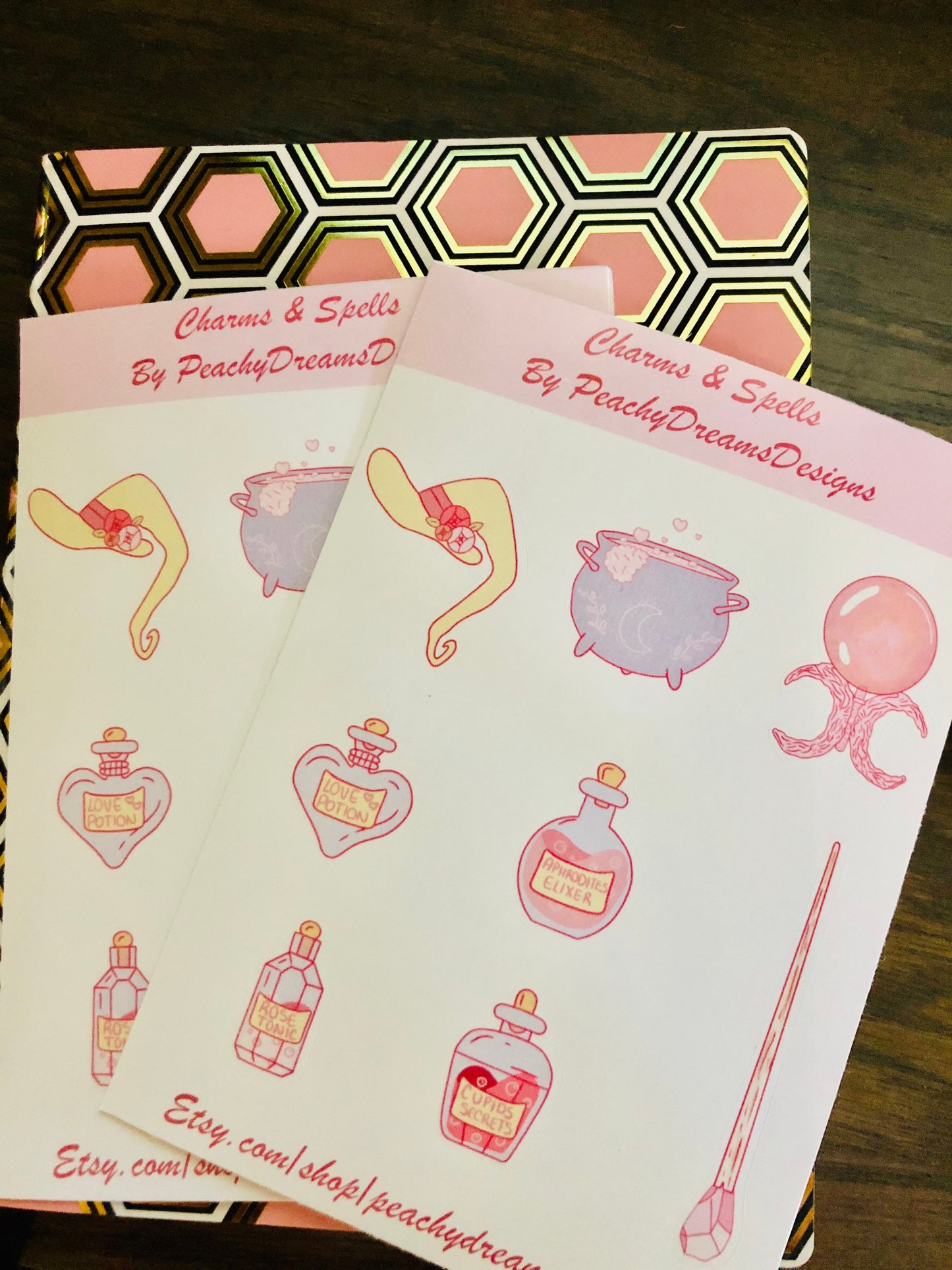 Charms and Spells witch sticker sheets