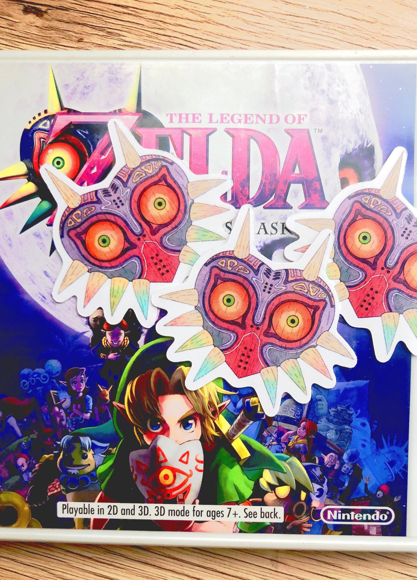 Watercolor majoras mask sticker