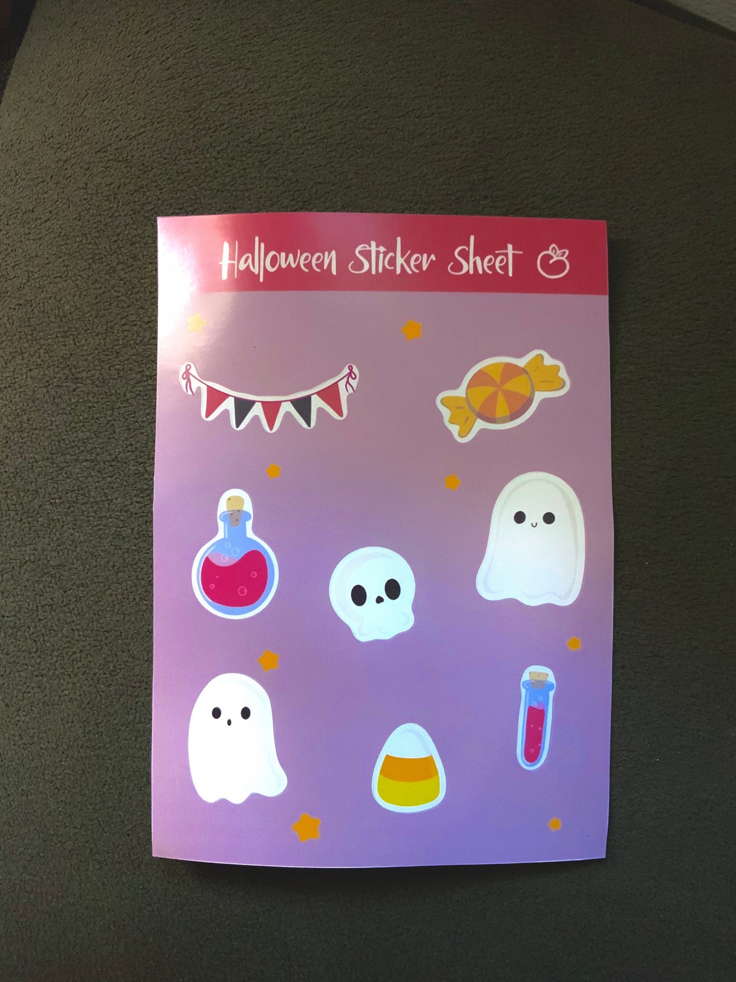 Halloween sticker sheet