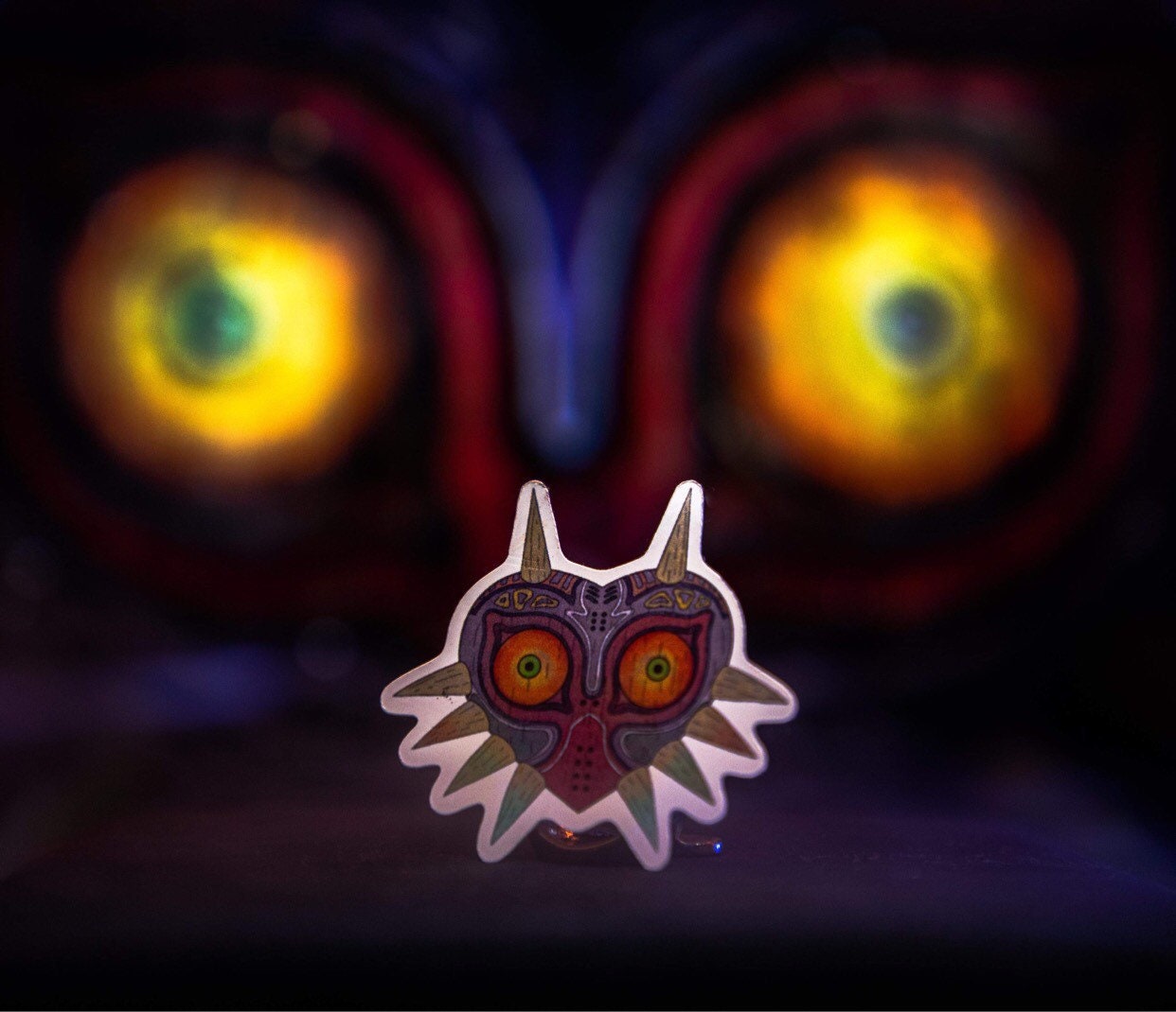 Watercolor majoras mask sticker