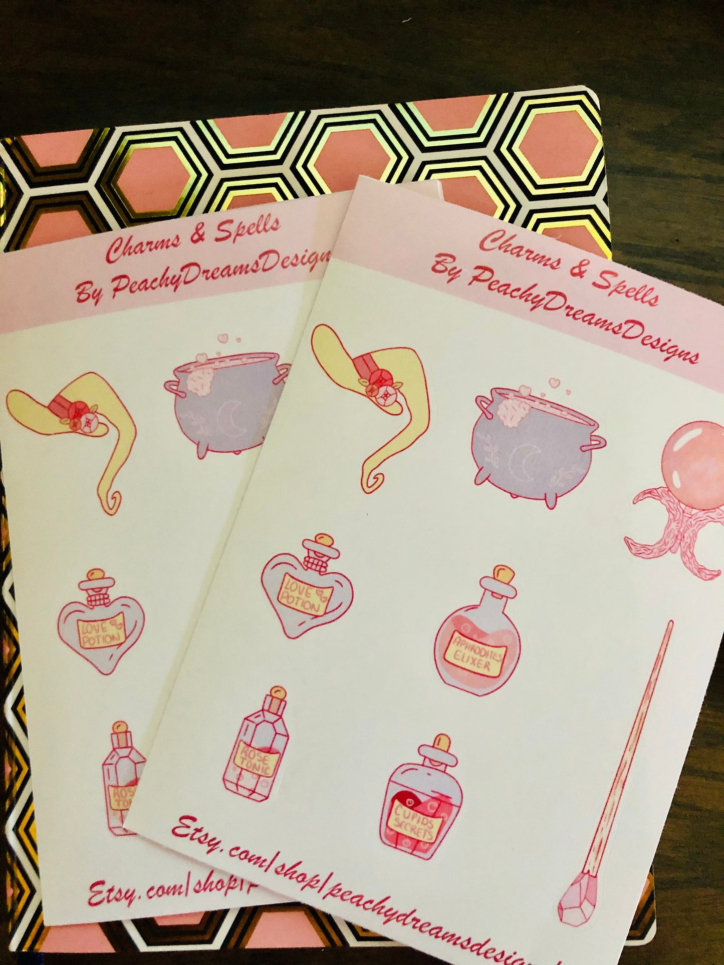 Charms and Spells witch sticker sheets