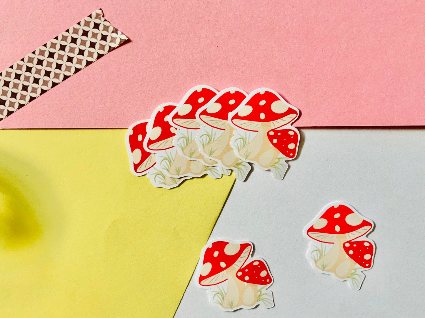 Red mushroom autumn sticker