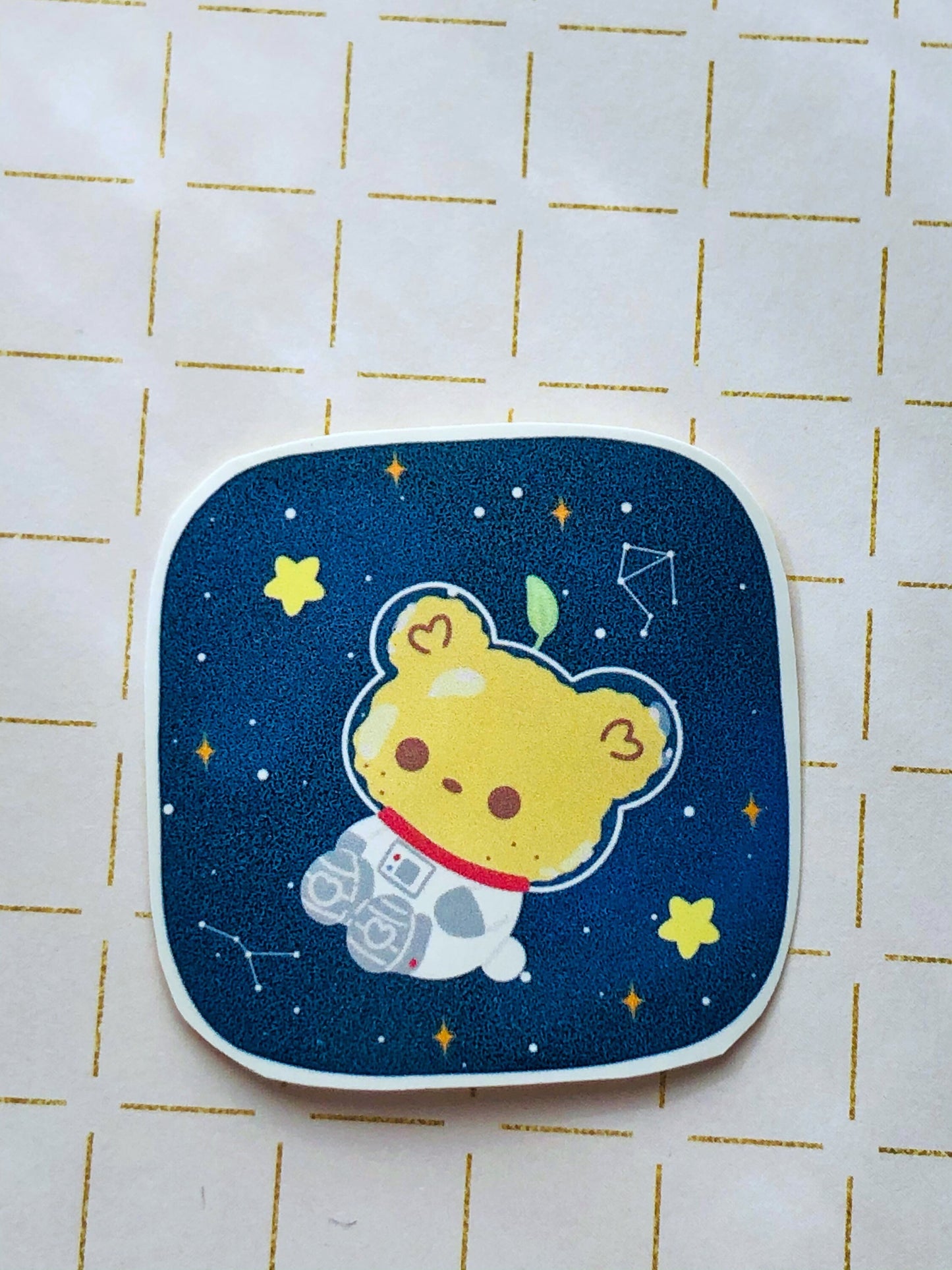 Lemon Bear In Space Sticker