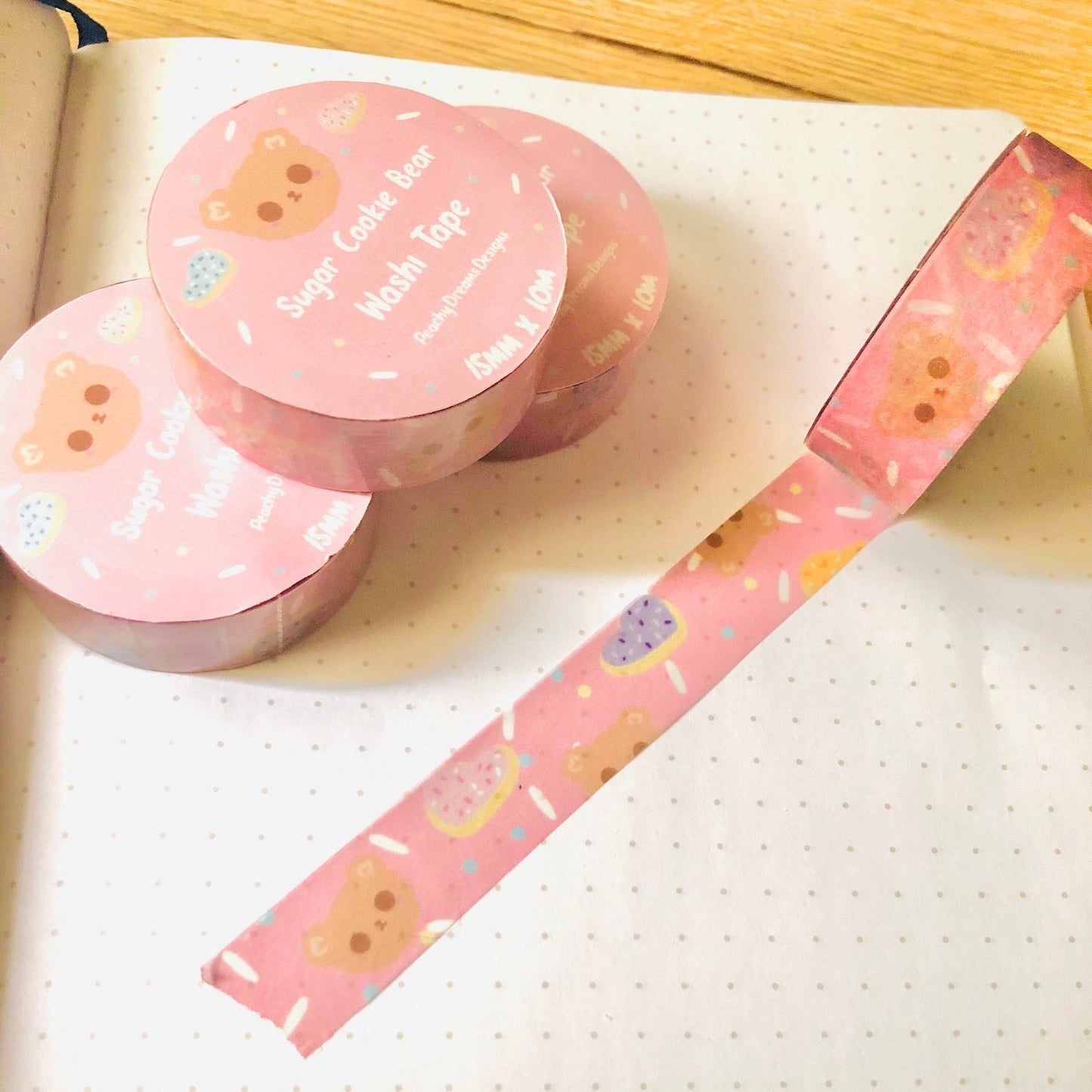 Kawaii Sugar Cookie Bear Washi Tape