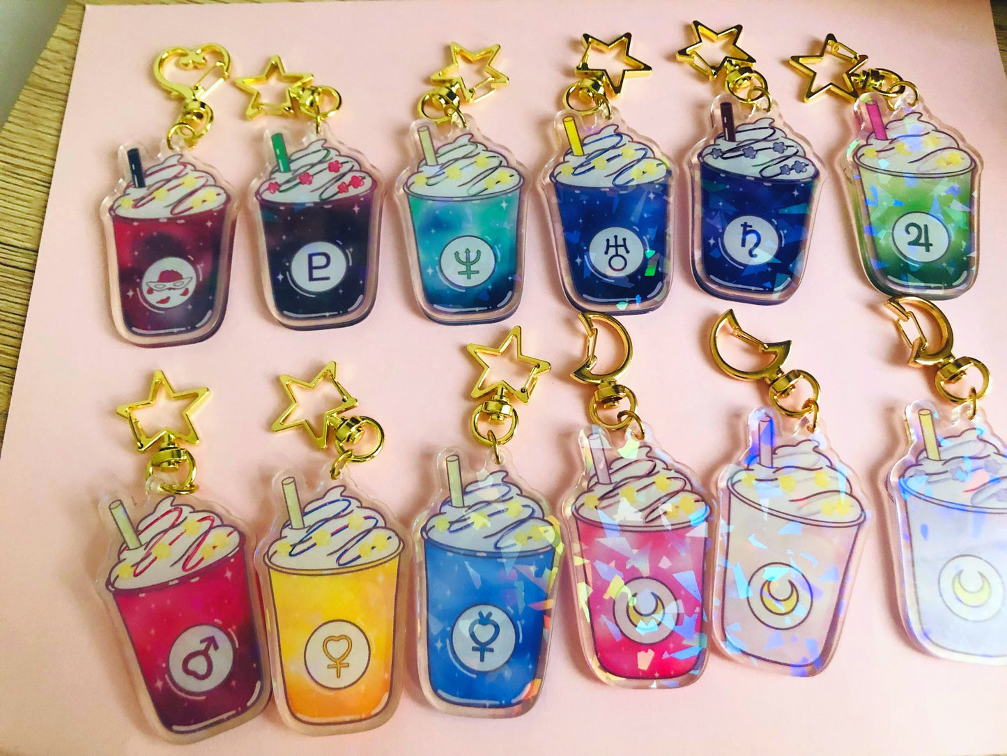 Magical Girls Sailor Acrylic Charms 2.5” Double sided | Broken Glass Holo