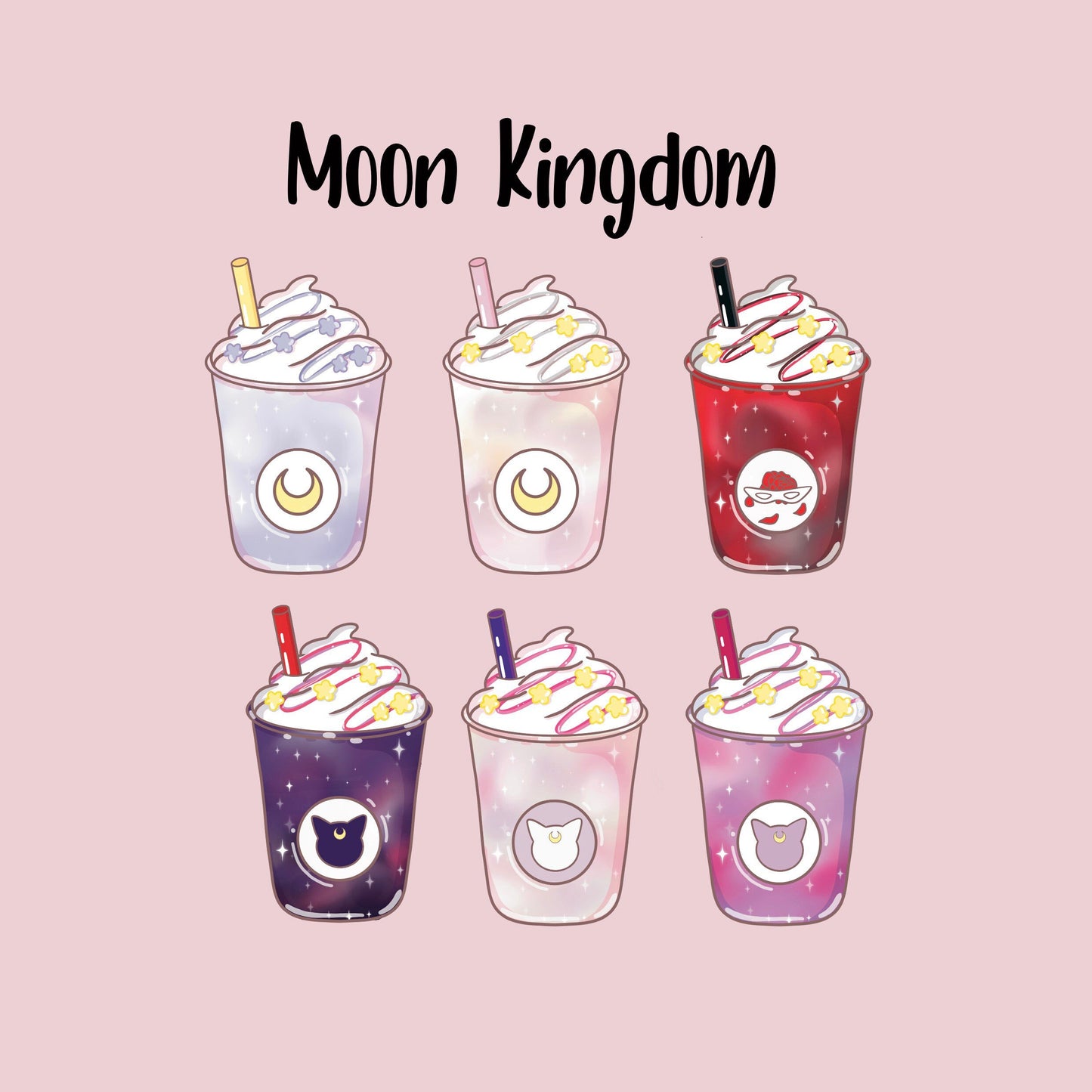 SM Anime Frappe Sticker Set