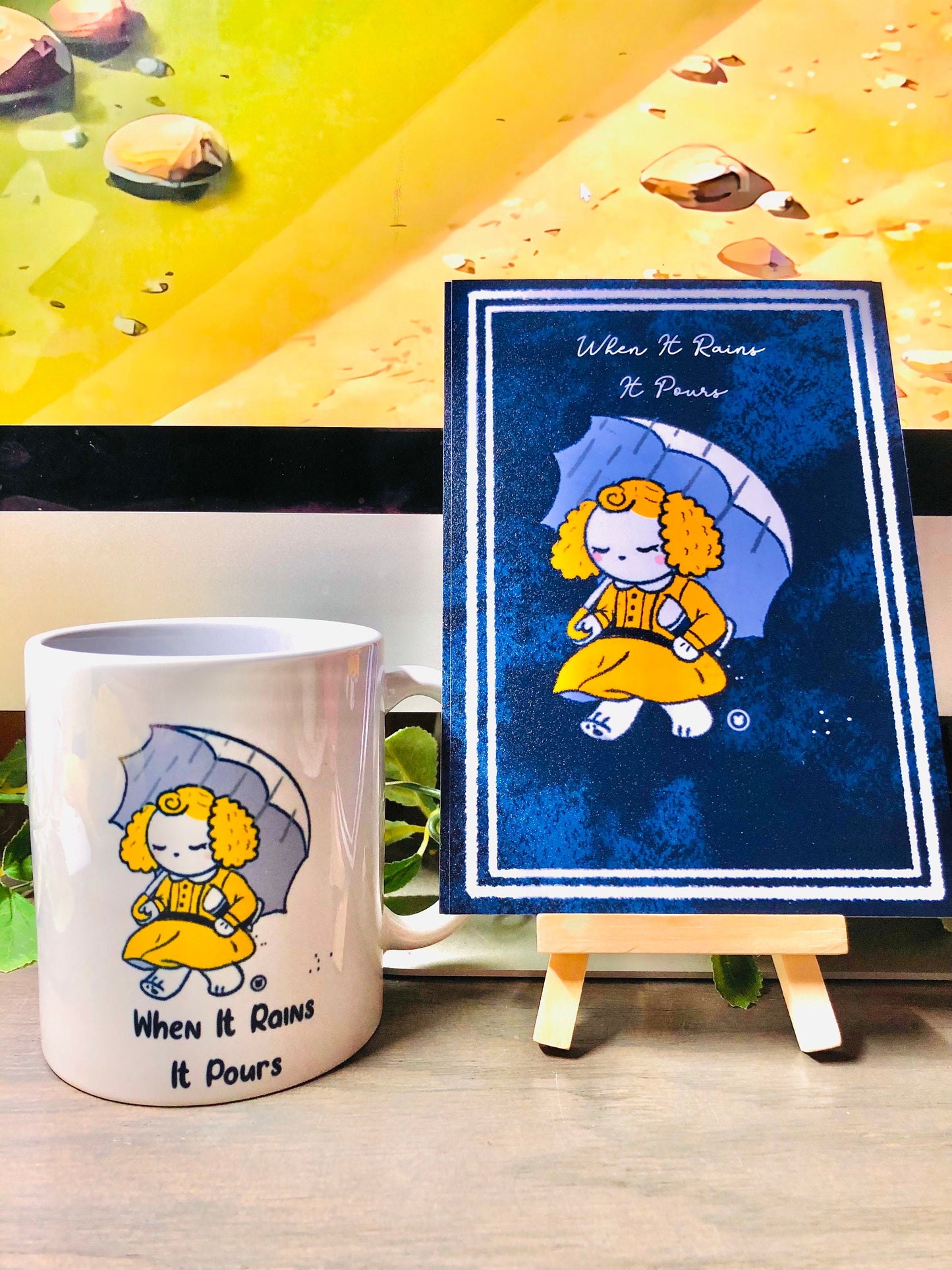 Salt Bunny Girl (when it rains it pours) Art Print | 5x7 Print