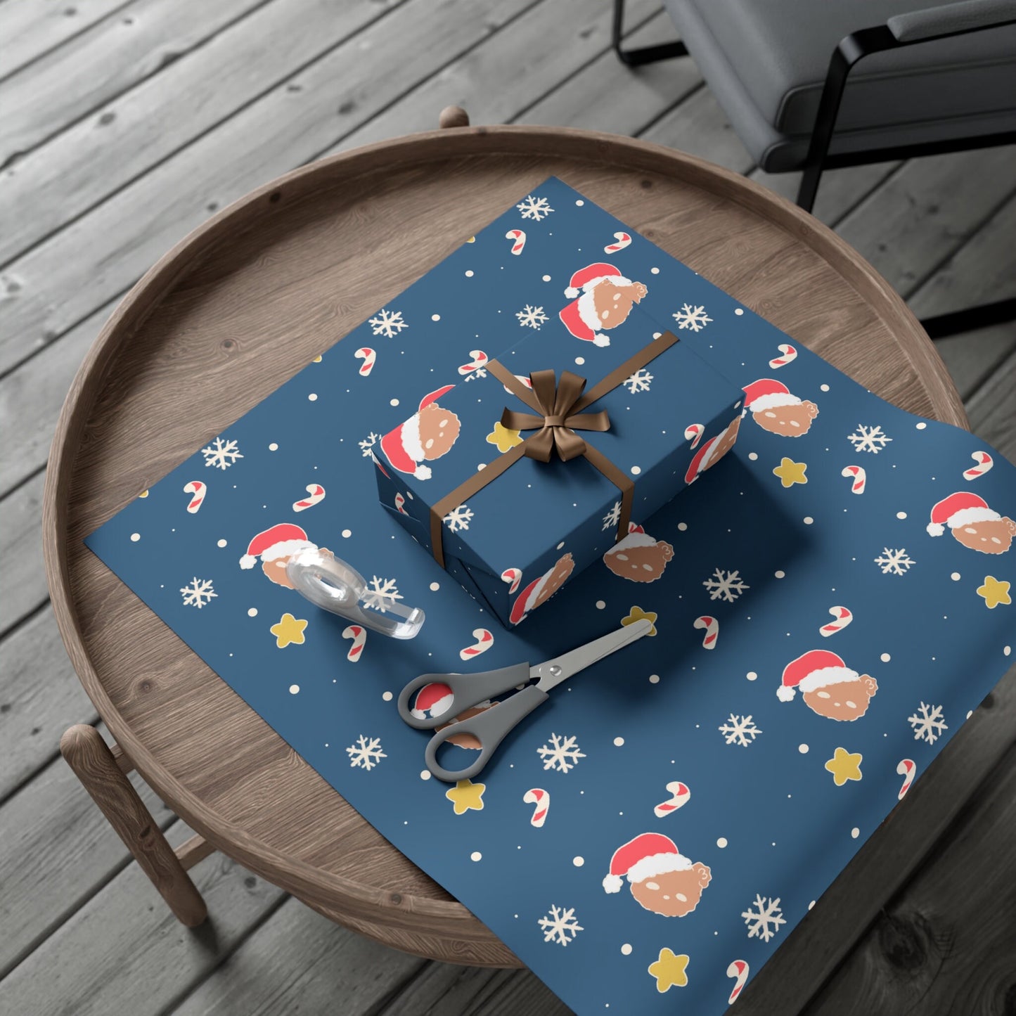 Santa Bear Christmas Wrapping Paper