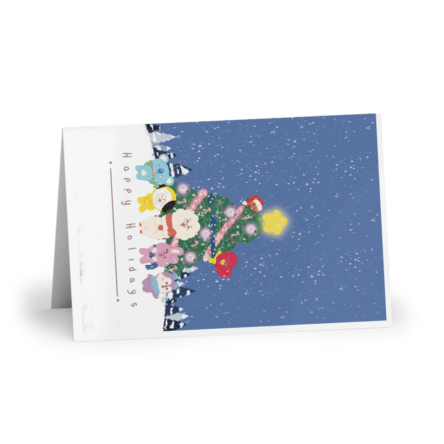 Happy Holidays BT21 Christmas Card