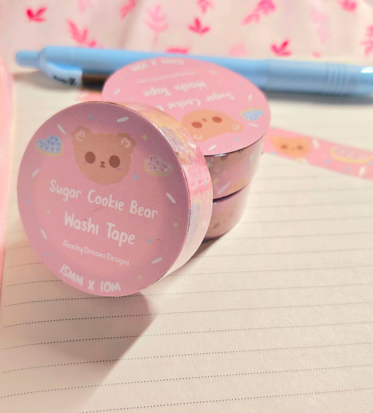 Kawaii Sugar Cookie Bear Washi Tape