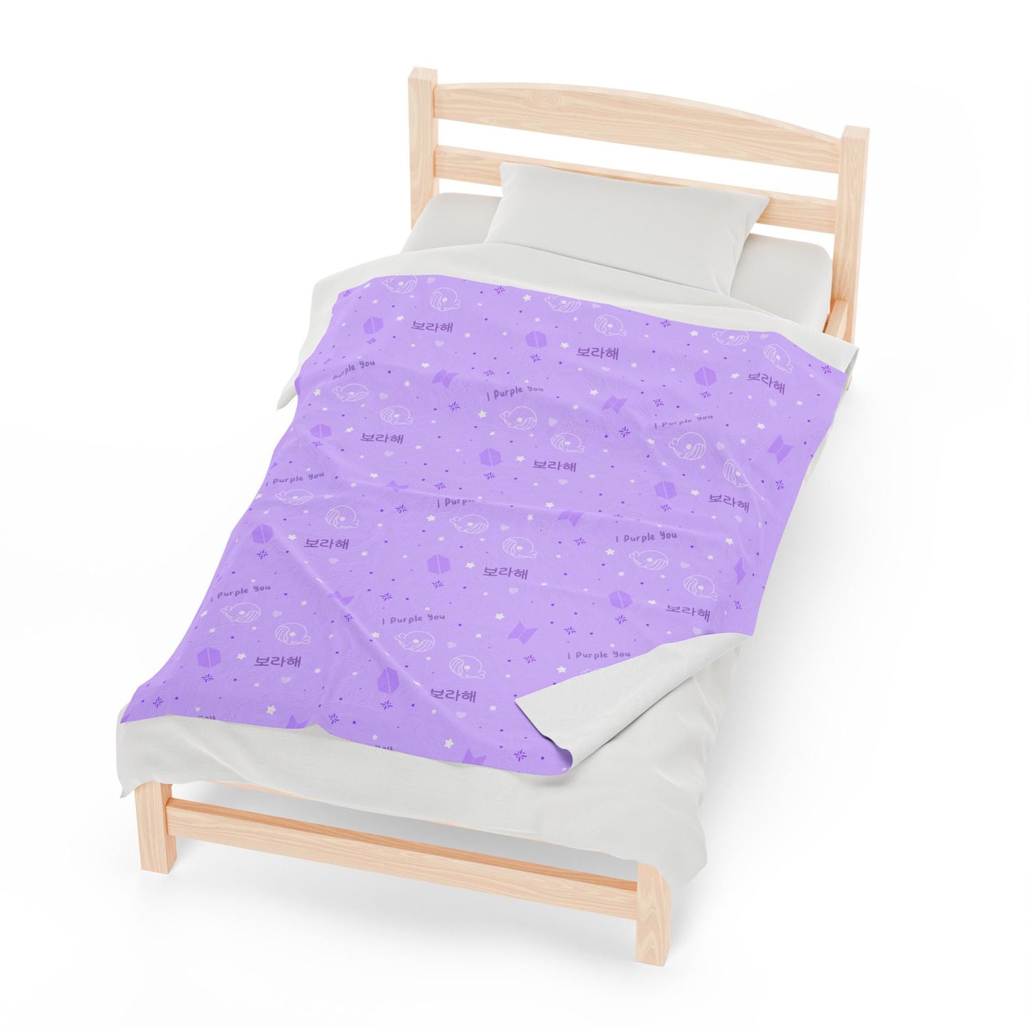 BTS Purple You Velveteen Plush Blanket