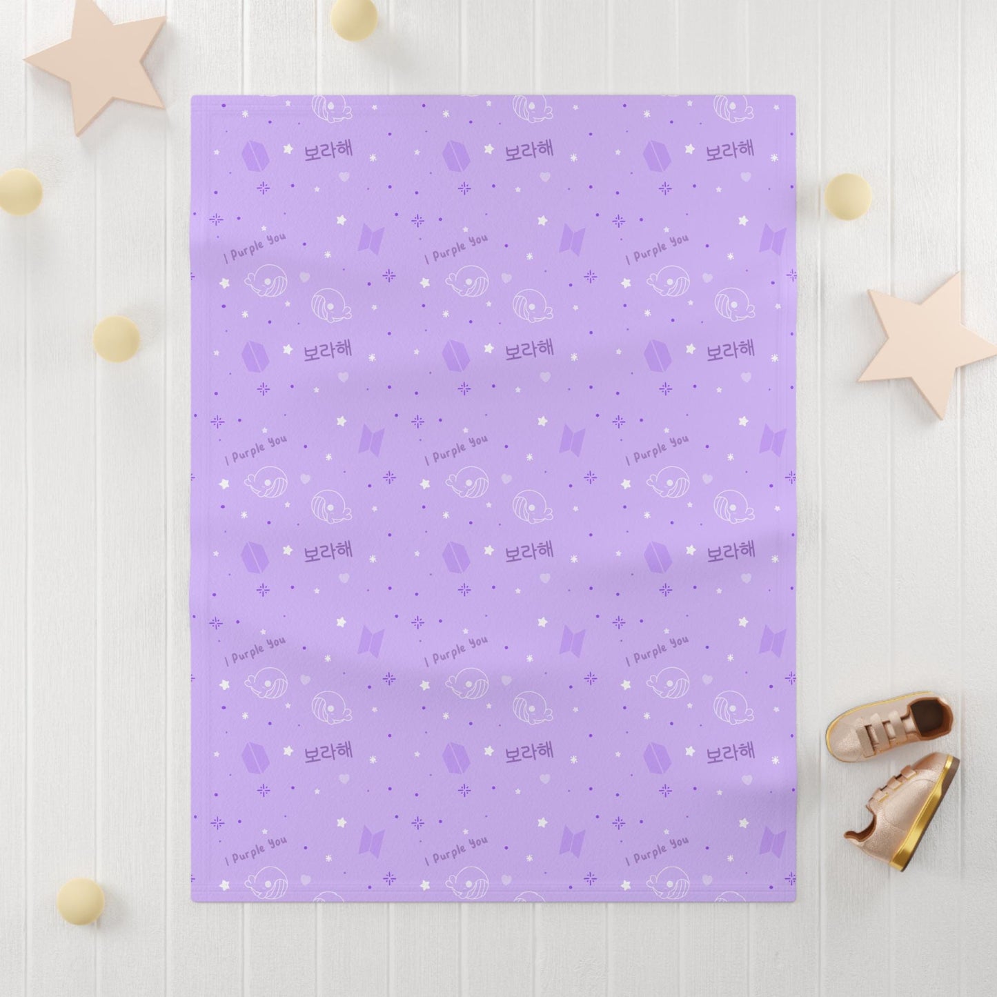 BTS Inspired Purple You Baby Blanket, Kids Bedding