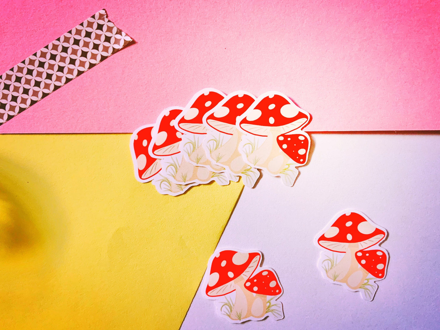 Red mushroom autumn sticker