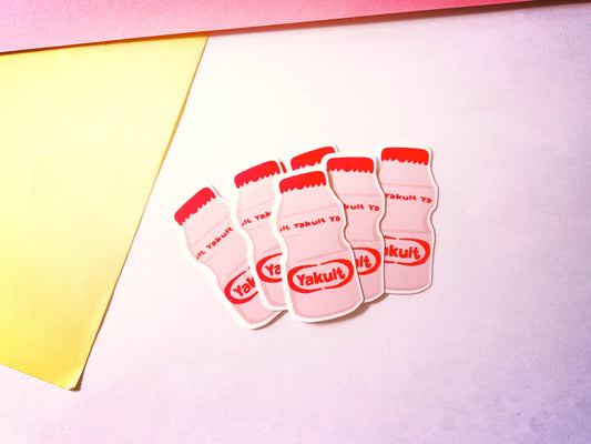 Cute pink yogurt sticker