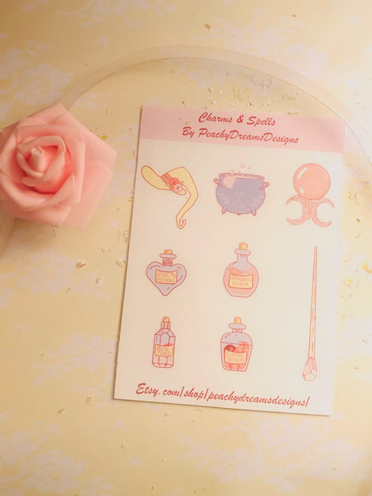 Charms and Spells witch sticker sheets