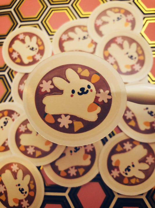 Bunny curry rice sticker