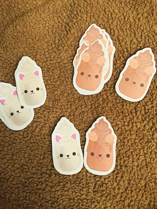Cat Dog Milkshake stickers