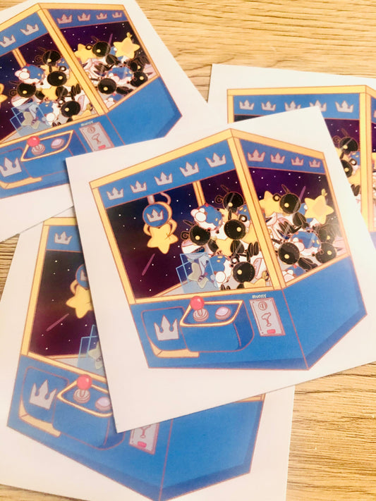 Cute King Heart crane game print