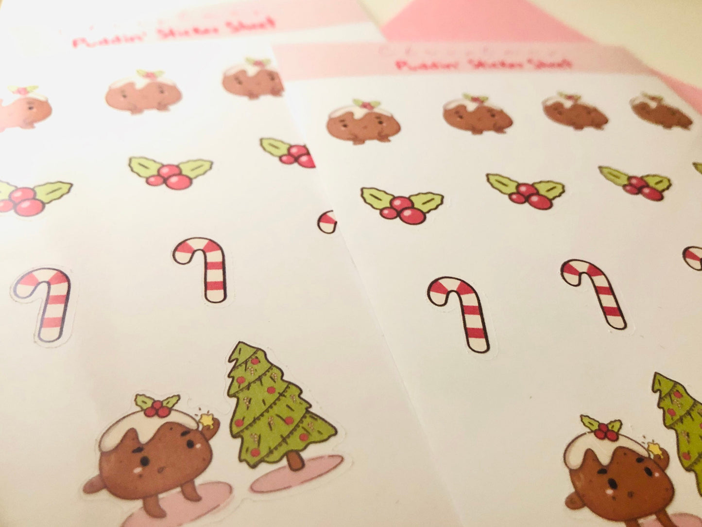 Christmas Puddin’ planner stickers