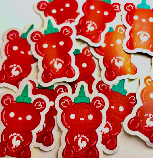 Cute Sriracha Bear Sticker