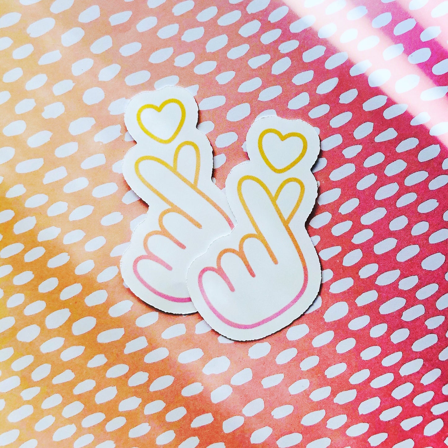 K Pop Finger Heart Sticker