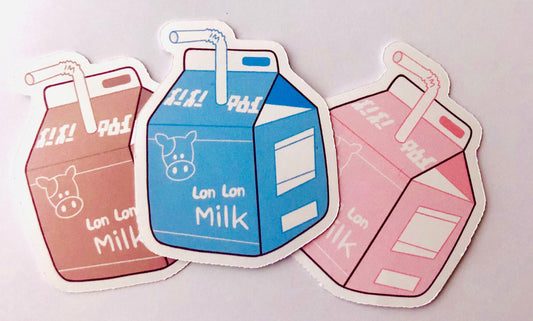 Kawaii Lon Lon Milk Carton Sticker, The Legend of Zelda
