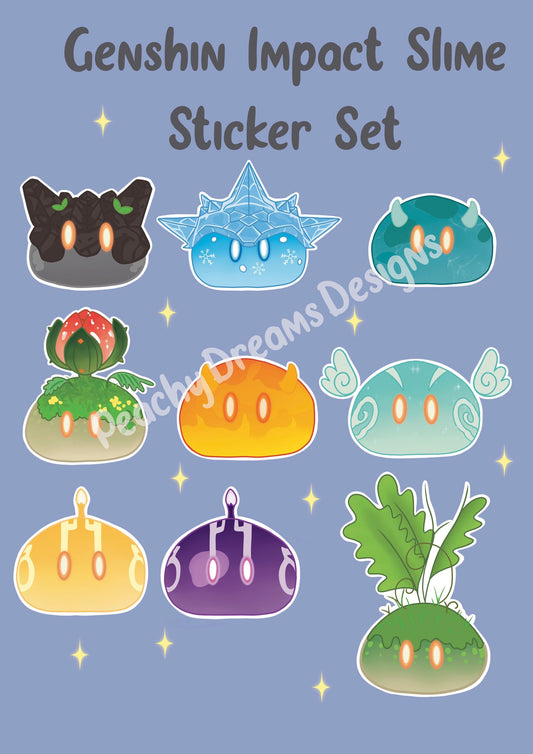Slime Sticker Set