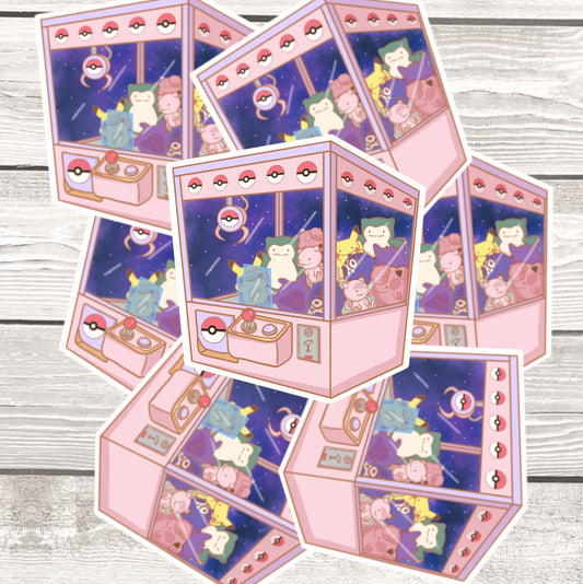 Ditto Pokémon Claw Machine Stickers