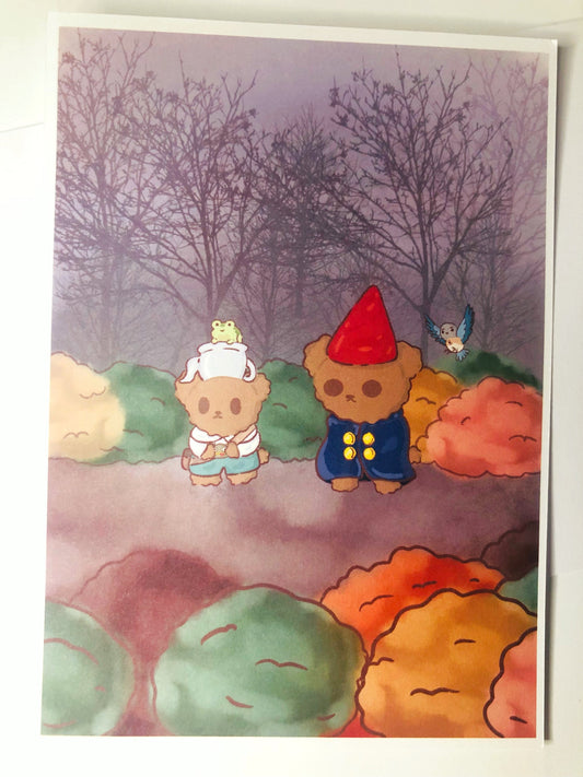 Over the Garden Wall Art Print, Halloween, Kawaii, Bears