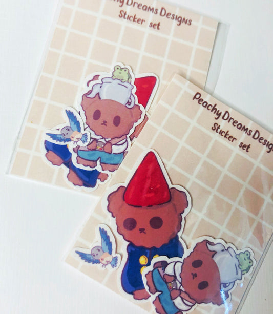 Over the Garden Wall Sticker Set, Kawaii, Bear