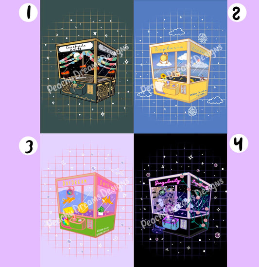 K Pop Song Inspired UFO Claw Machine Prints