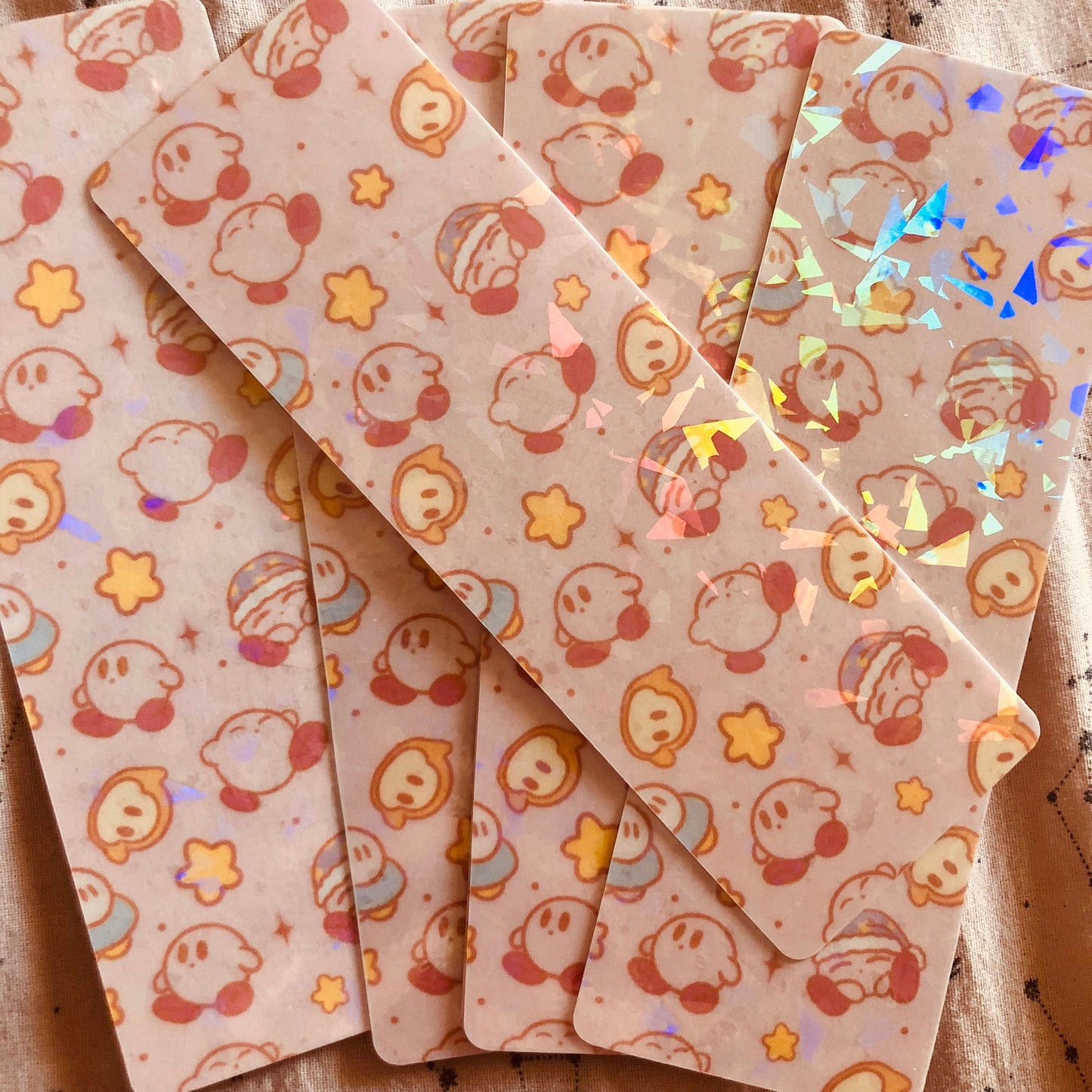 Cute Kirby Bookmarks- Laminated Bookmark-Gaming Bookmarks-Poyo