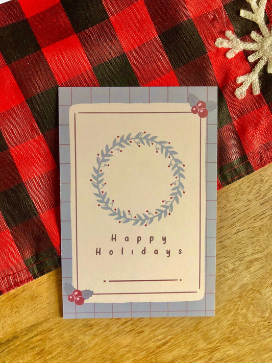 Happy Holidays Postcard & Mini Print 4x6