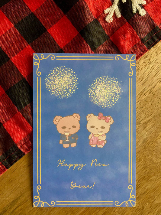 Happy New Year Postcard 4x6 mini print