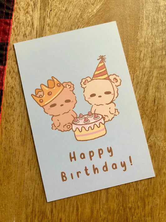 Happy Birthday postcard & mini print 4x6