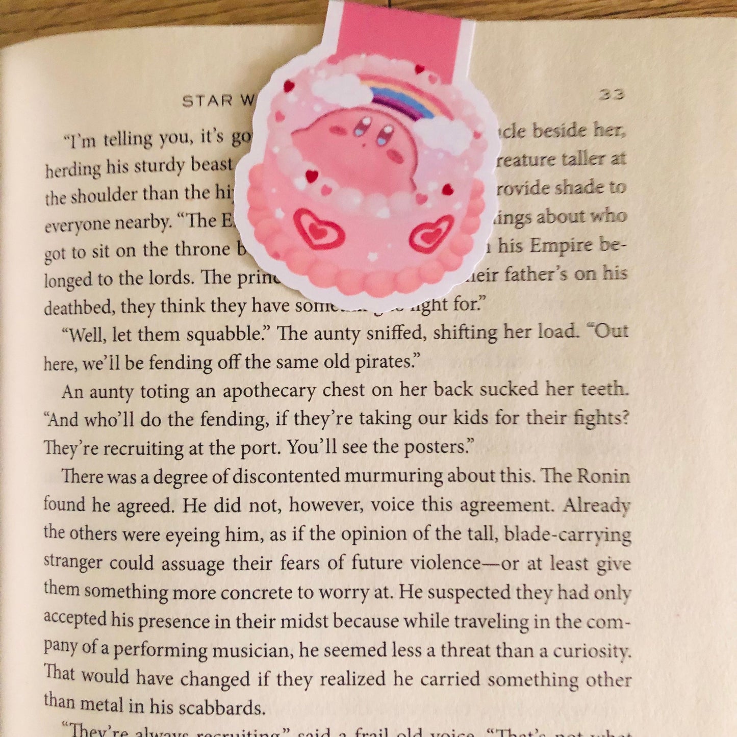 Cute Kirby Cake Magnetic Bookmark | Poyo