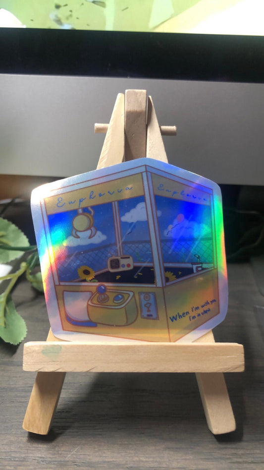 Euphoria Holographic Claw Machine Sticker