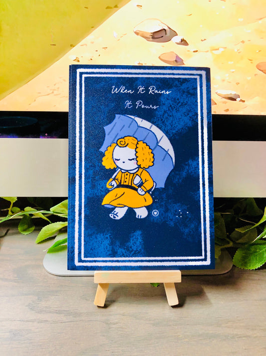 Salt Bunny Girl  (when it rains it pours) Art Print | 5x7 Print