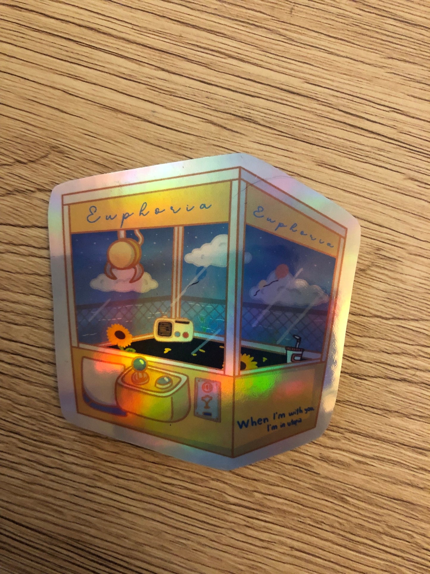 Euphoria Holographic Claw Machine Sticker