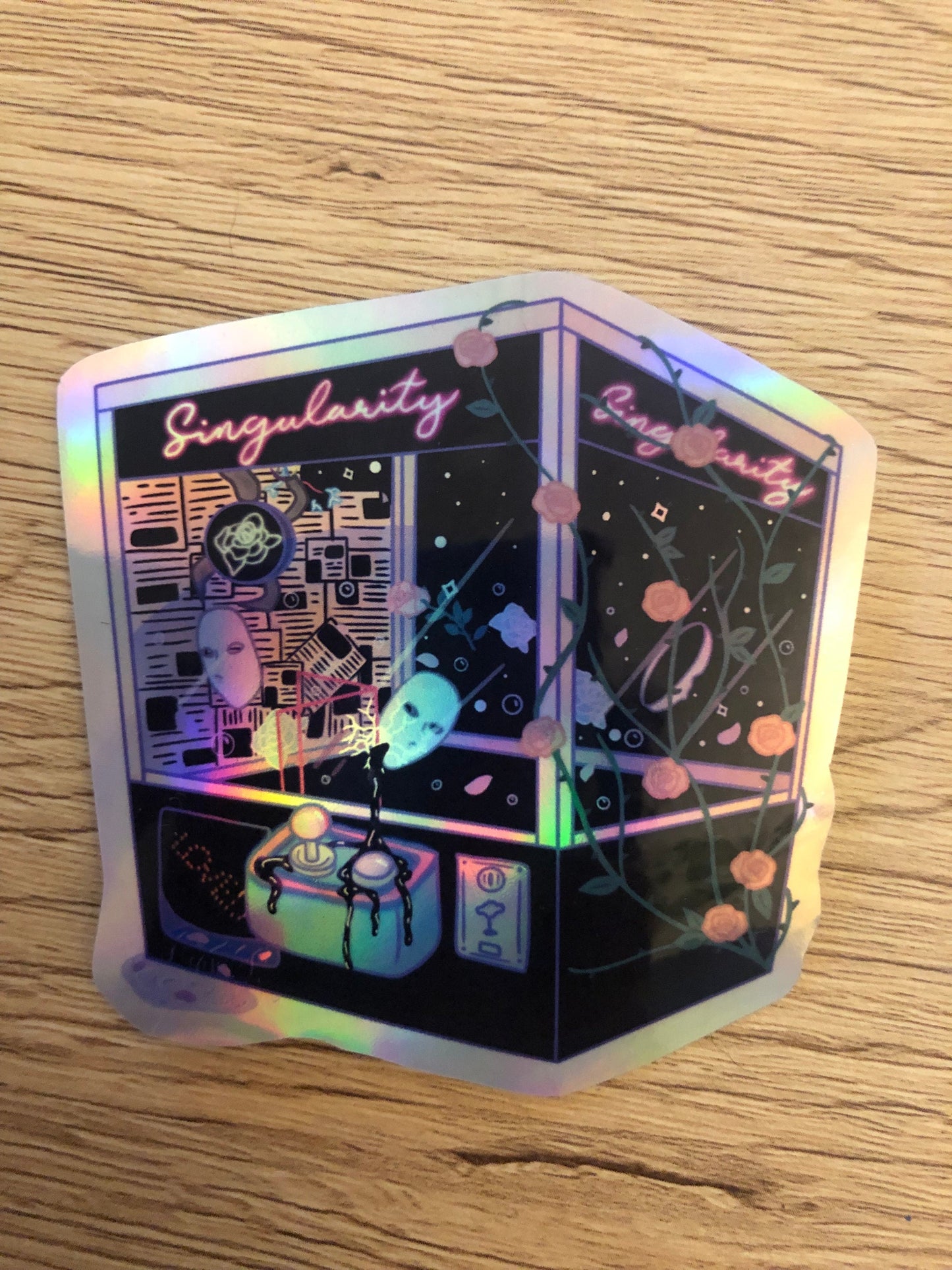 Singularity Holographic Claw Machine Sticker