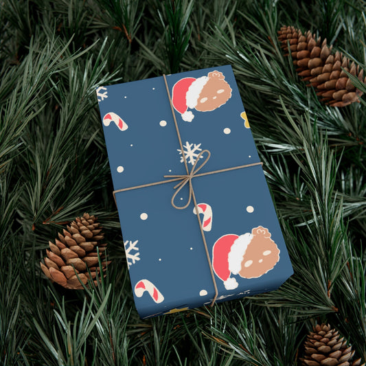 Santa Bear Christmas Wrapping Paper