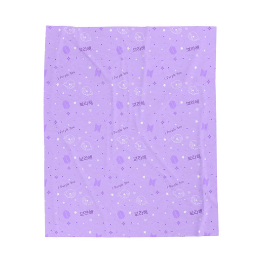 BTS Purple You Velveteen Plush Blanket