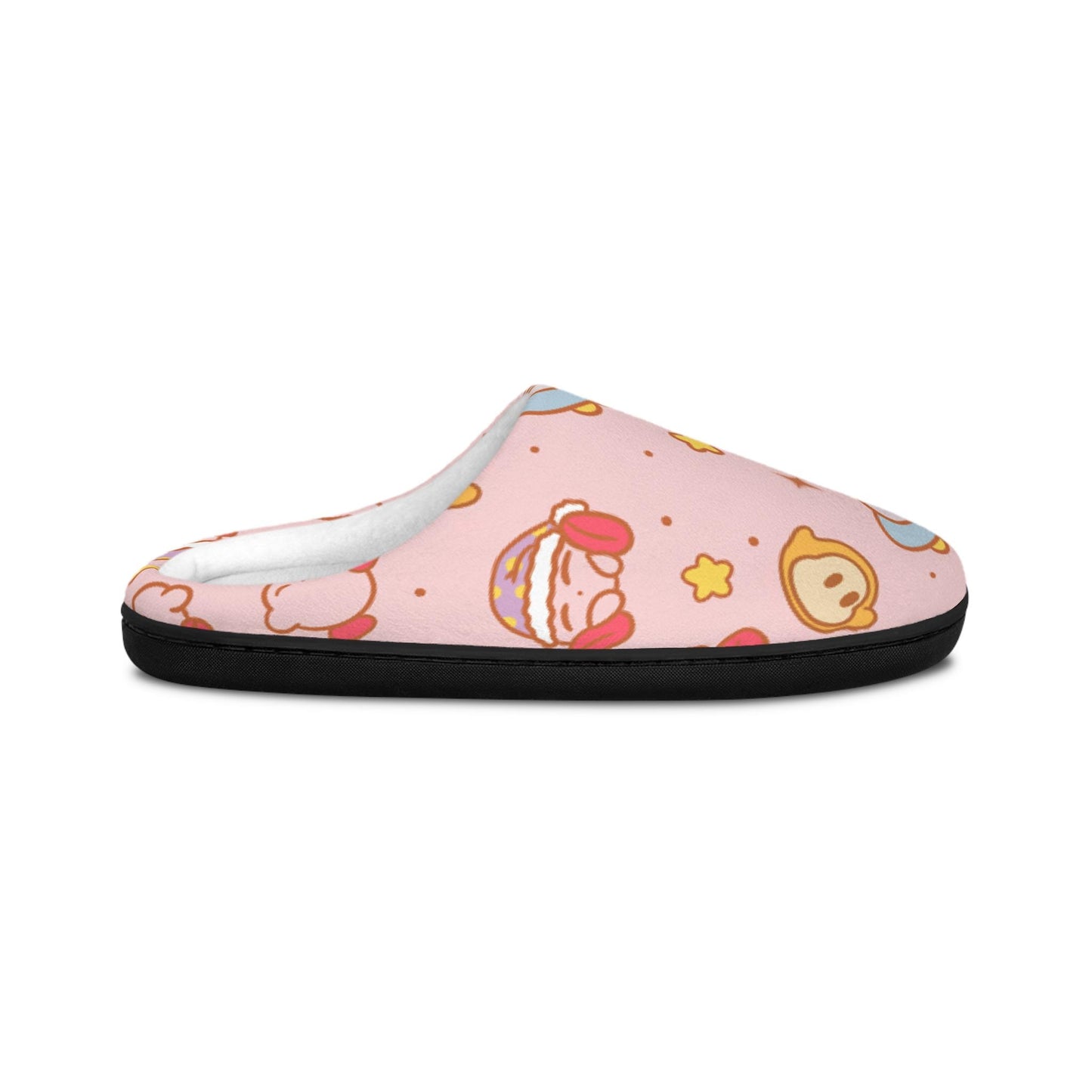 Cute Kirby Gamer, Men's Indoor Slippers