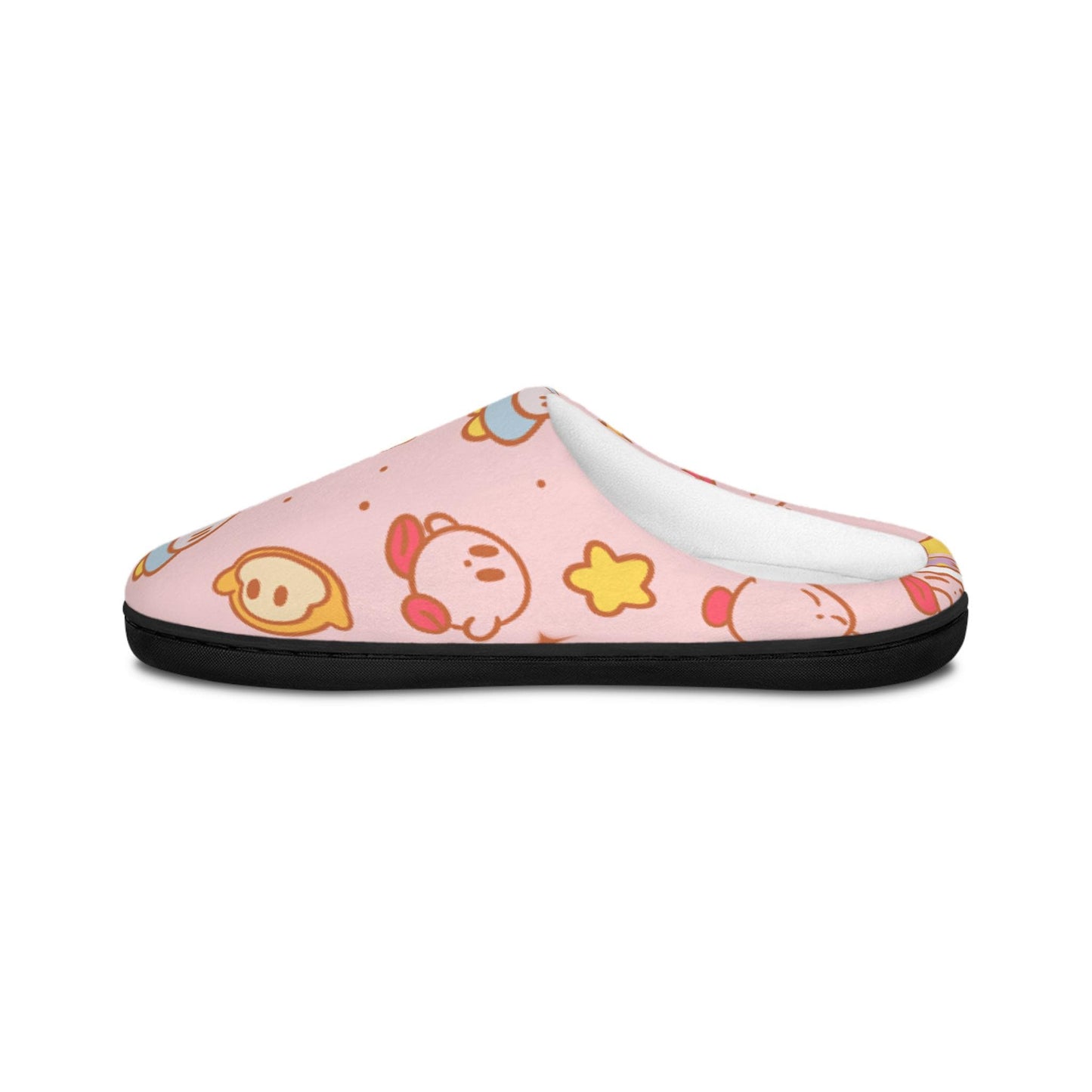Cute Kirby Gamer, Men's Indoor Slippers