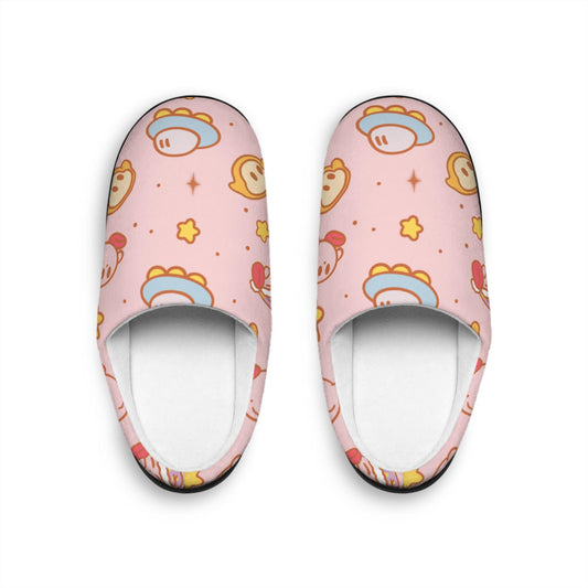 Cute Kirby Gamer, Men's Indoor Slippers