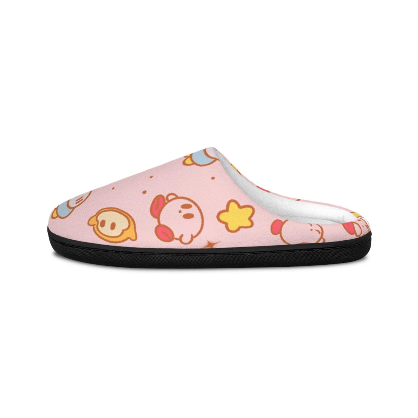 Cute Kirby Gamer, Men's Indoor Slippers